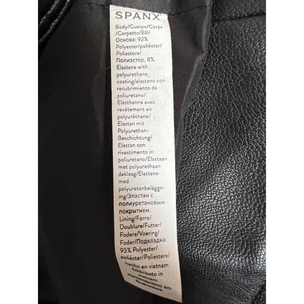 NWT SPANX Leather Like Moto Jacket Black XL - Picture 5 of 9